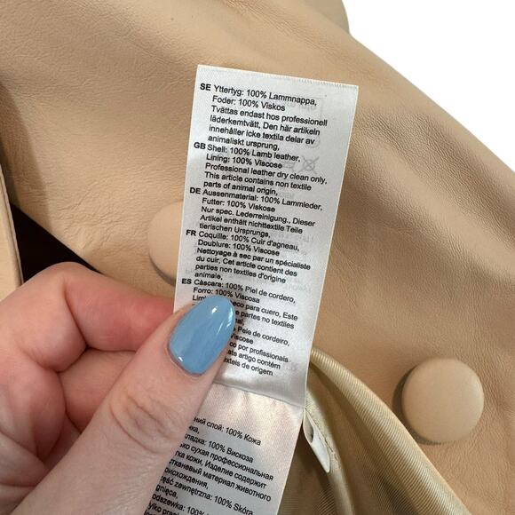 NWT By Malene Birger Simonse Leather Vest Cream DE 36 / US 6 Minimal Suiting - Picture 8 of 12